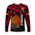 Custom Text And Number Papua New Guinea Rugby Long Sleeve Shirt PNG Kumuls Bird Of Paradise Black - Wonder Print Shop