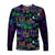 Custom Personalised Hawaii Skeleton Dancing Long Sleeve Shirt Halloween Hawaiian Turtle LT13 - Wonder Print Shop