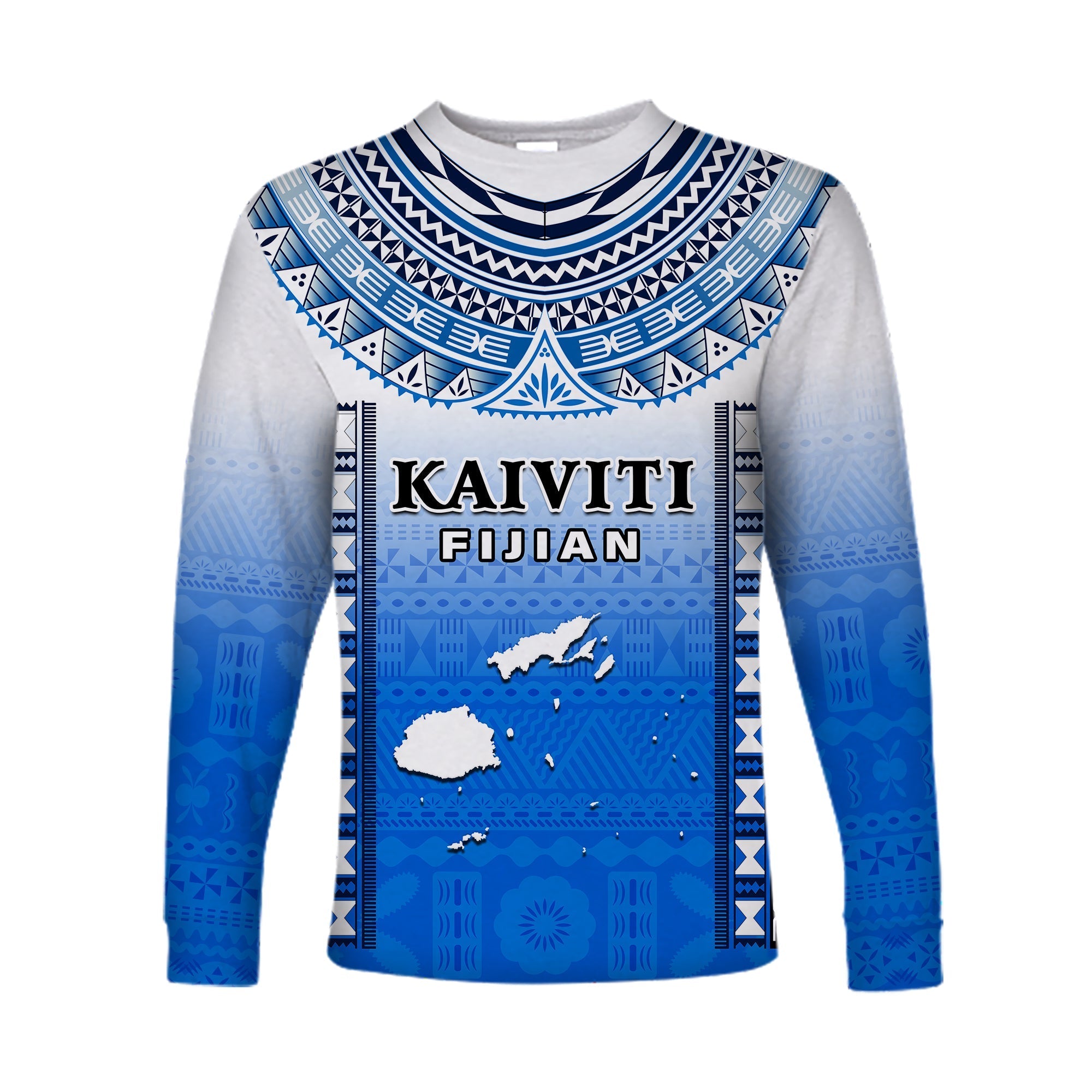 Fiji Long Sleeve Shirt Kaiviti Fijian Special Tapa Pattern - Wonder Print Shop