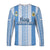 (Custom Text and Number) Argentina Football Long Sleeve Shirt Champions World Cup Gaucho Vamos LT13 - Wonder Print Shop