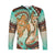 Hawaii Long Sleeve Shirt Polynesian Shark And Sea Turtle Dreamy Turquoise Artsy - Wonder Print Shop