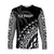 Fiji Rugby Long Sleeve Shirt Fijian Cibi Dance Tapa Pattern Black - Wonder Print Shop