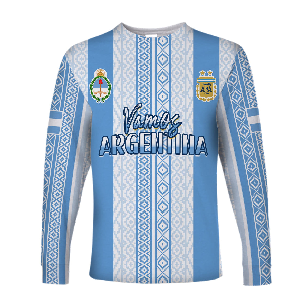 Argentina Football Long Sleeve Shirt Champions World Cup Gaucho Vamos LT13 - Wonder Print Shop
