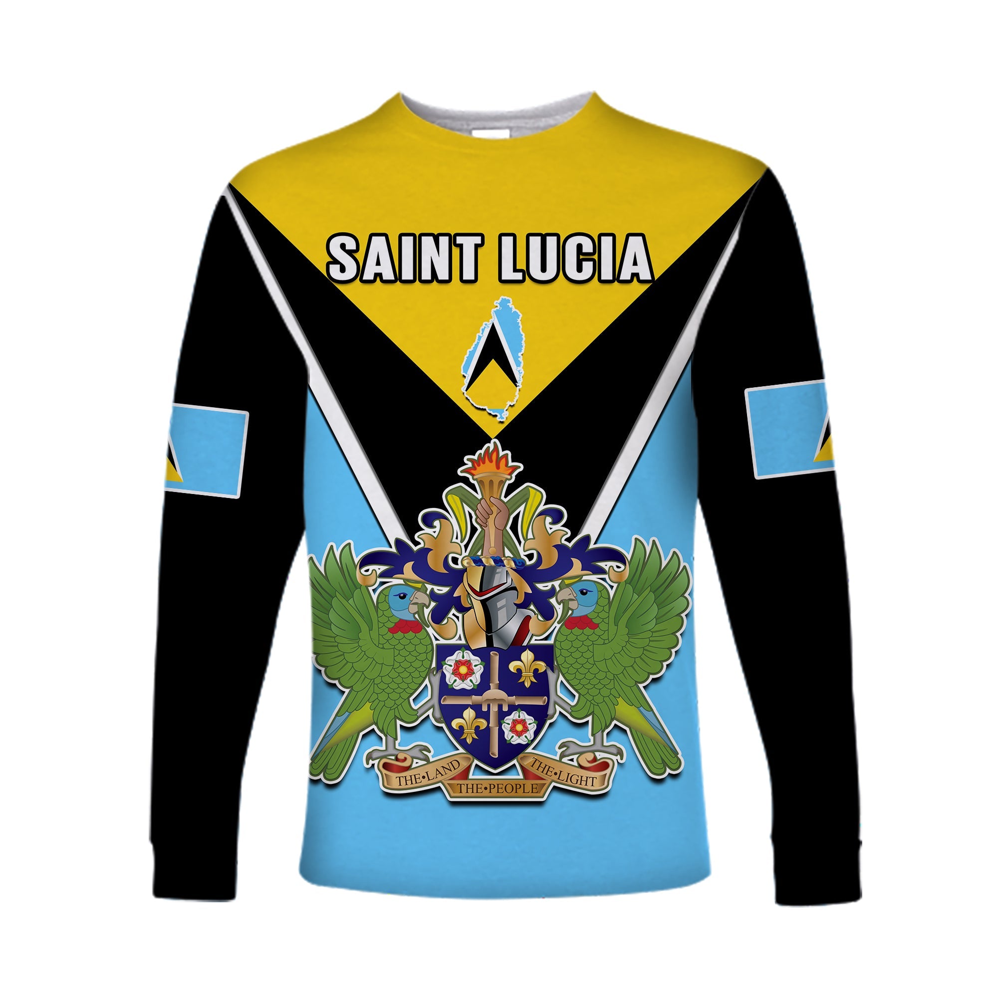 custom-personalised-saint-lucia-long-sleeve-shirt-happy-44-years-of-independence