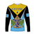(Custom Personalised) Saint Lucia Long Sleeve Shirt Happy 44 Years Of Independence - Wonder Print Shop