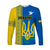 (Custom Personalised) Ukraine Unity Day Long Sleeve Shirt Folk Ukrainian Coat Of Arms - Wonder Print Shop