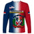 (Custom Personalised) Dominican Republic Long Sleeve Shirt Dominicana Coat Of Arms Gradient Style - Wonder Print Shop