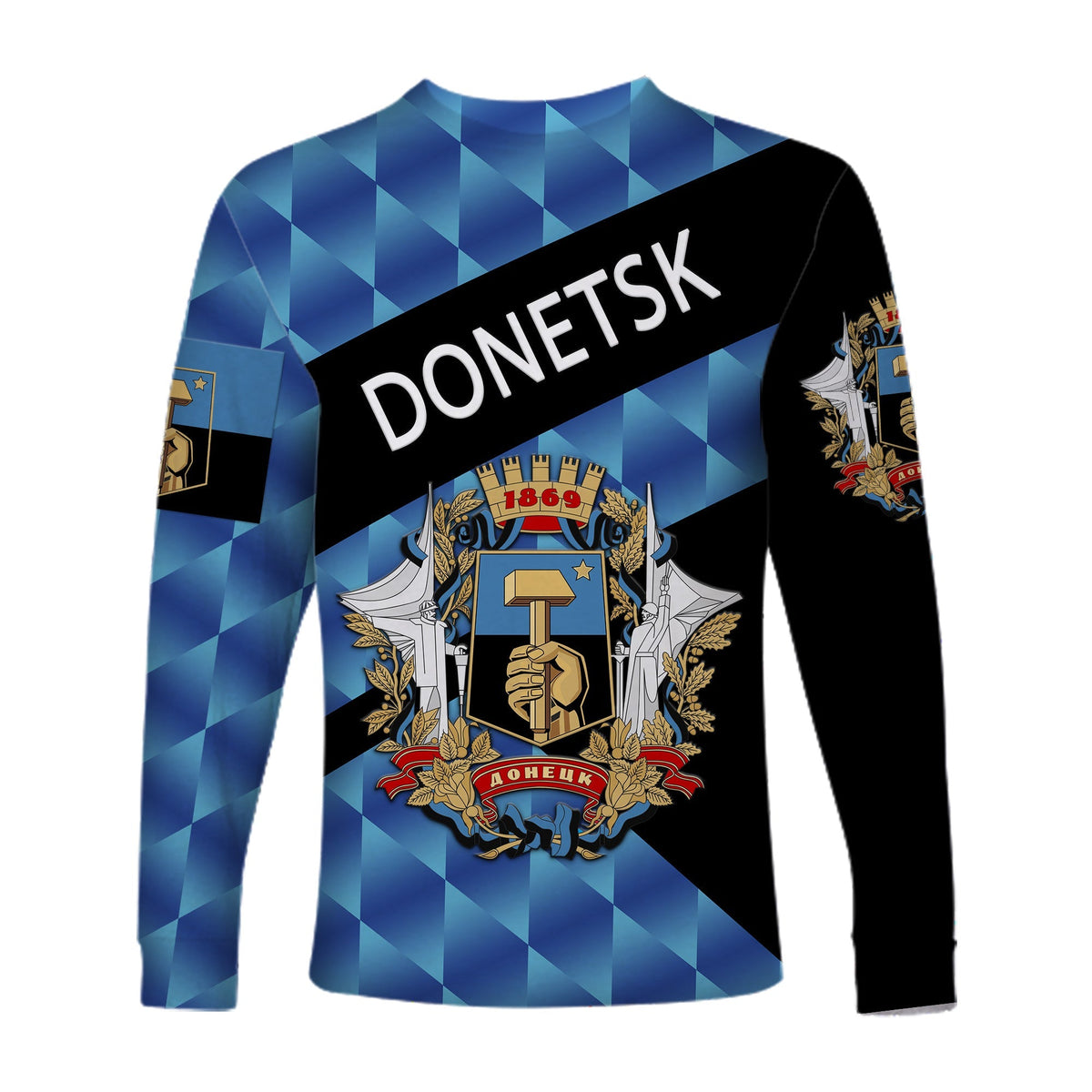 Ukraine Donetsk Long Sleeve Shirt Sporty Style LT8 - Wonder Print Shop