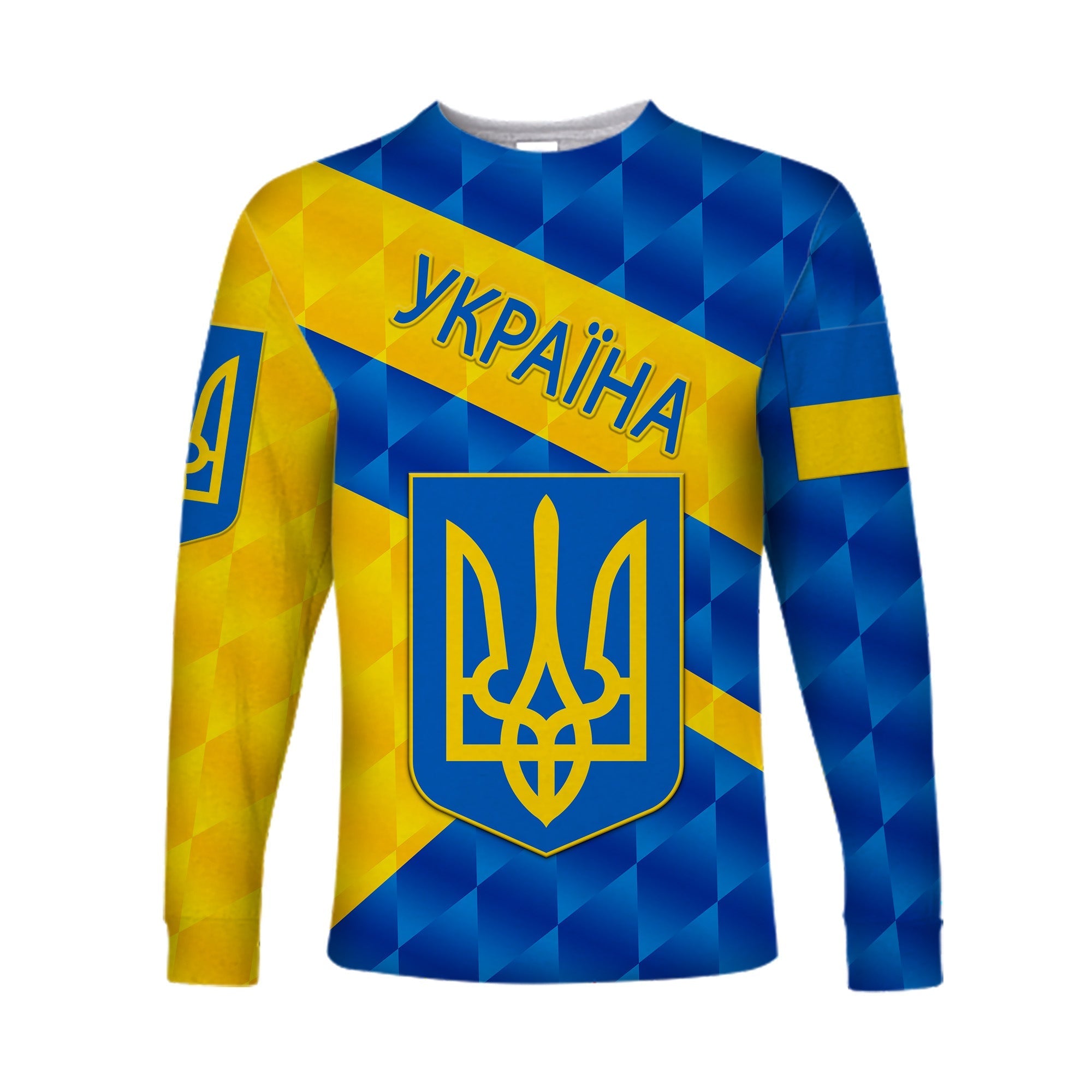 (Custom Personalised) Ukraine Long Sleeve Shirt Sporty Style LT8 - Wonder Print Shop