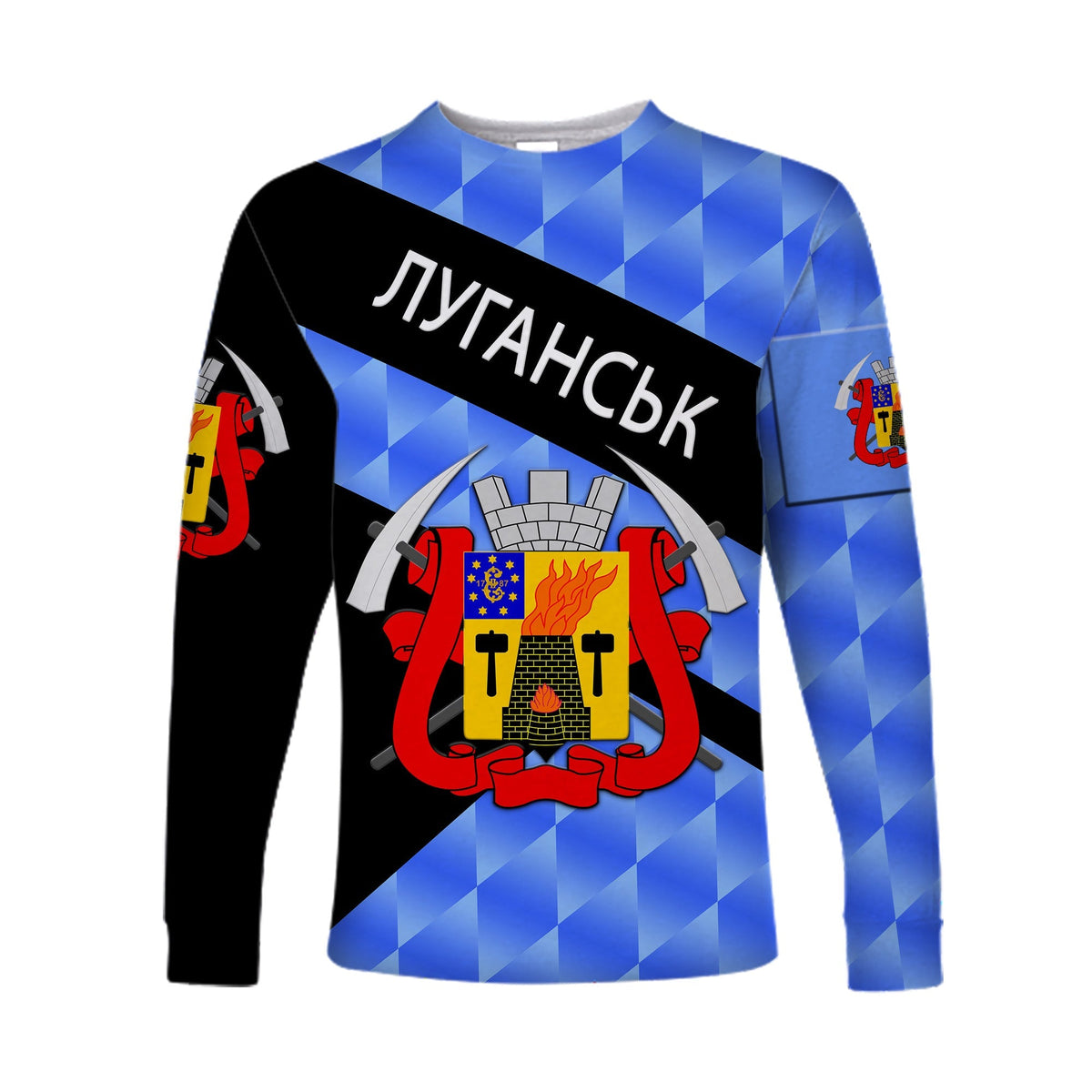 Ukraine Luhansk Long Sleeve Shirt Sporty Style LT8 - Wonder Print Shop