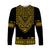 Custom Personalised Polynesian Long Sleeve Shirt Dashiki With Polynesian Tattoo Royal Golden Version - Wonder Print Shop