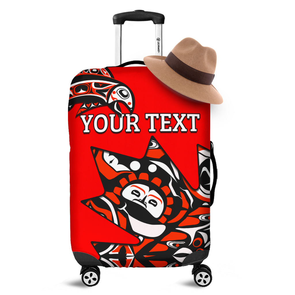 (Custom Personalised) Canada Haida Luggage Covers Maple Leaf Canadian LT13 - Wonder Print Shop