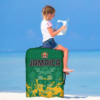 Jamaica Athletics Luggage Cover Jamaican Flag With African Pattern Sporty Style - Wonder Print Shop