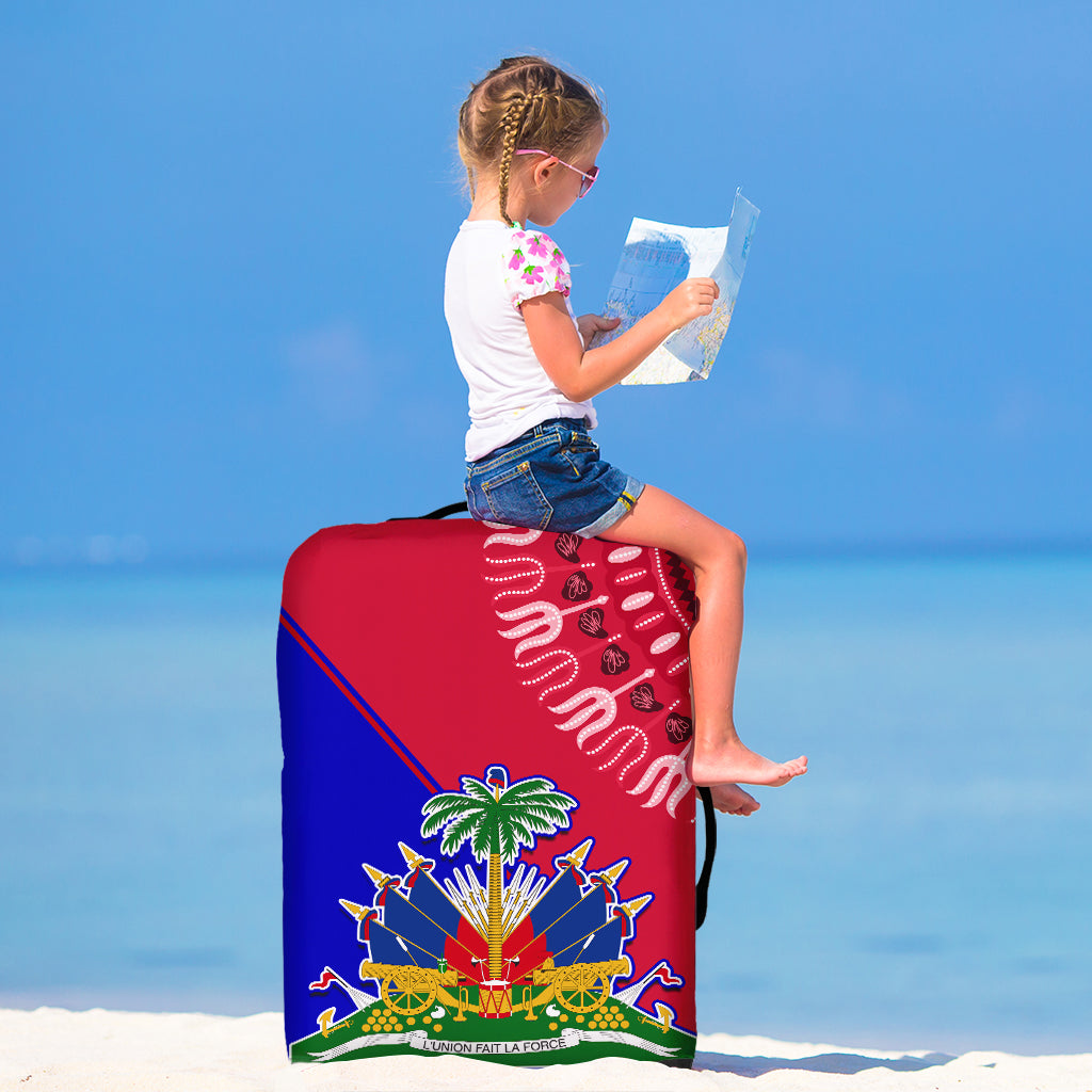 Haiti Luggage Cover Haiti Flag Dashiki Simple Style - Wonder Print Shop