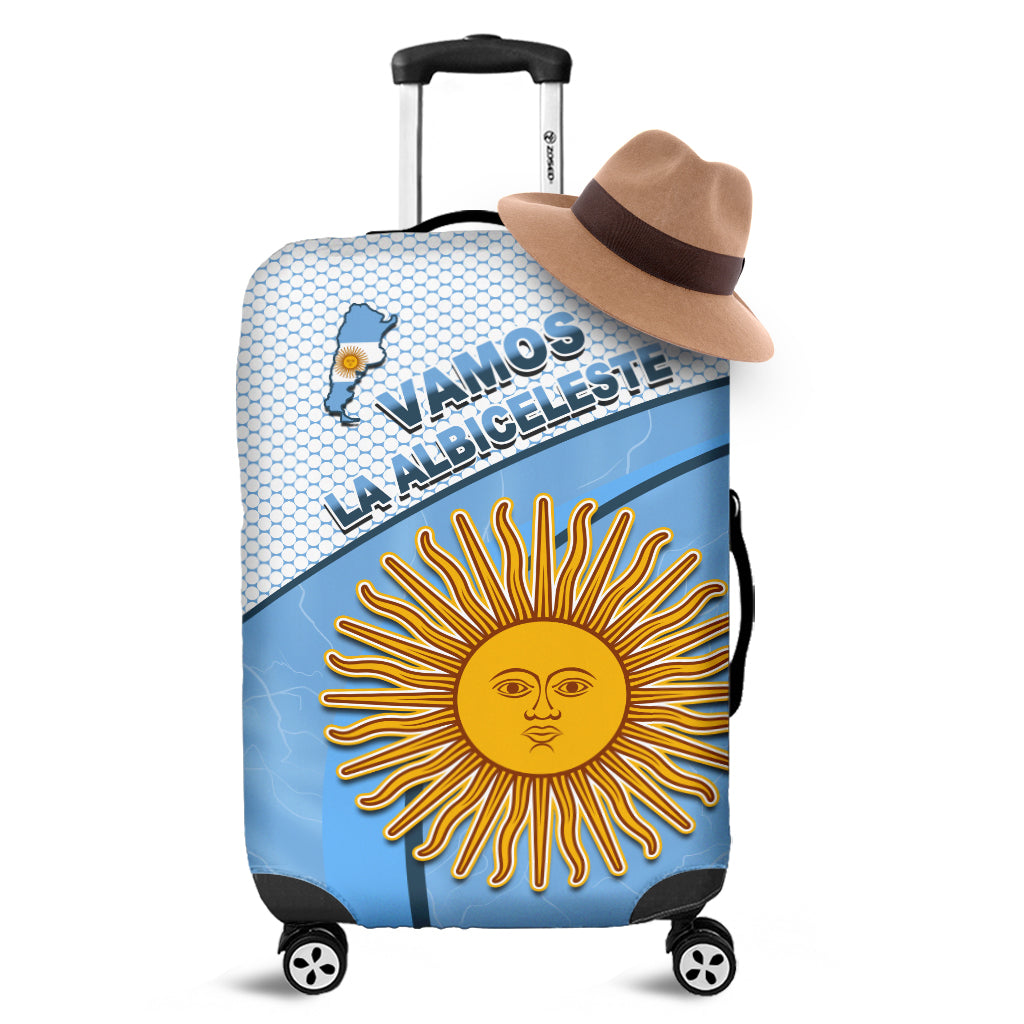 Argentina Football 2022 Luggage Covers Champions Blue Sky May Sun LT13 - Wonder Print Shop