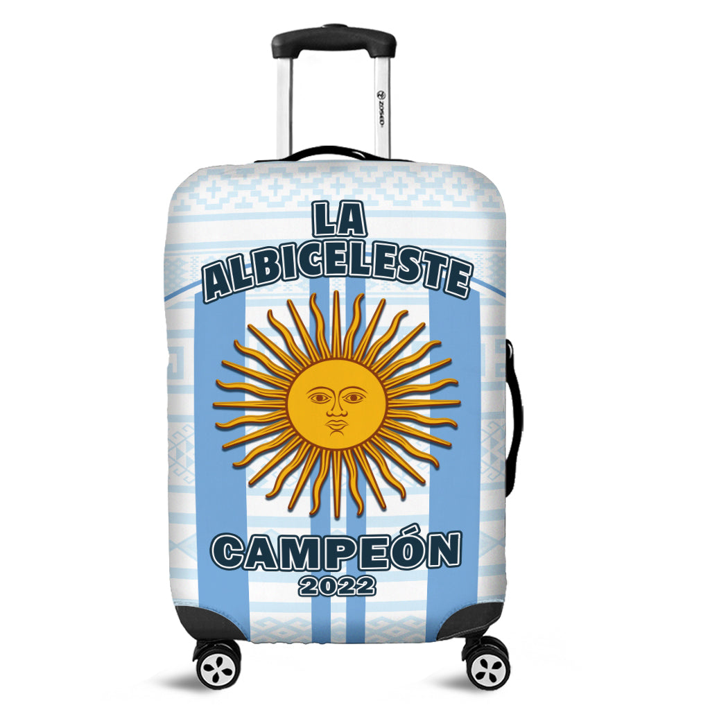 Argentina Football 2022 Combo Luggage Cover And Men Short Vamos La Albiceleste Ver.01 - Wonder Print Shop