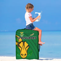 South Africa Rugby Luggage Cover Bokke Springbok With African Pattern Stronger Together - Wonder Print Shop