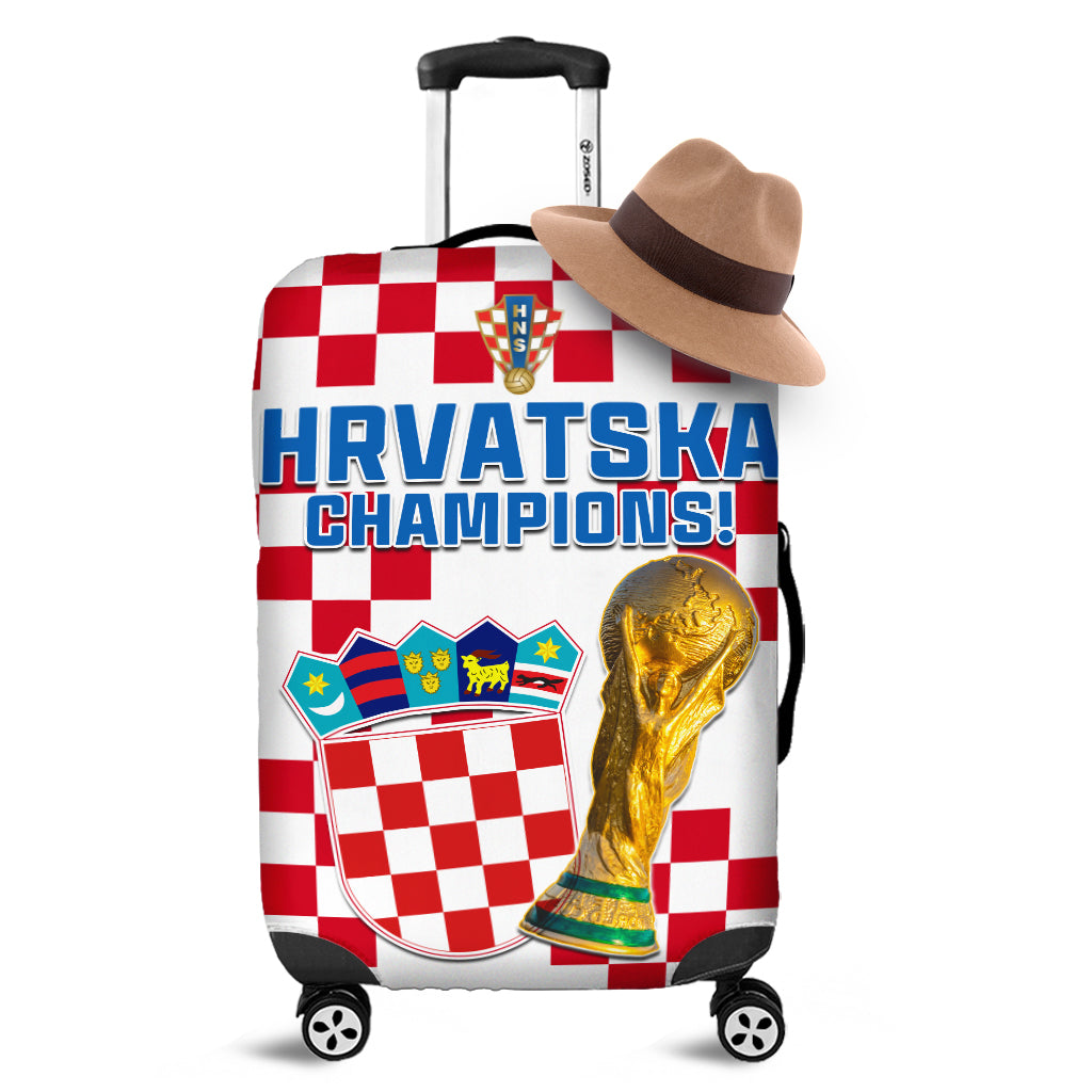 Croatia Football Luggage Covers World Cup Champions 2022 Hrvatska LT13 - Wonder Print Shop