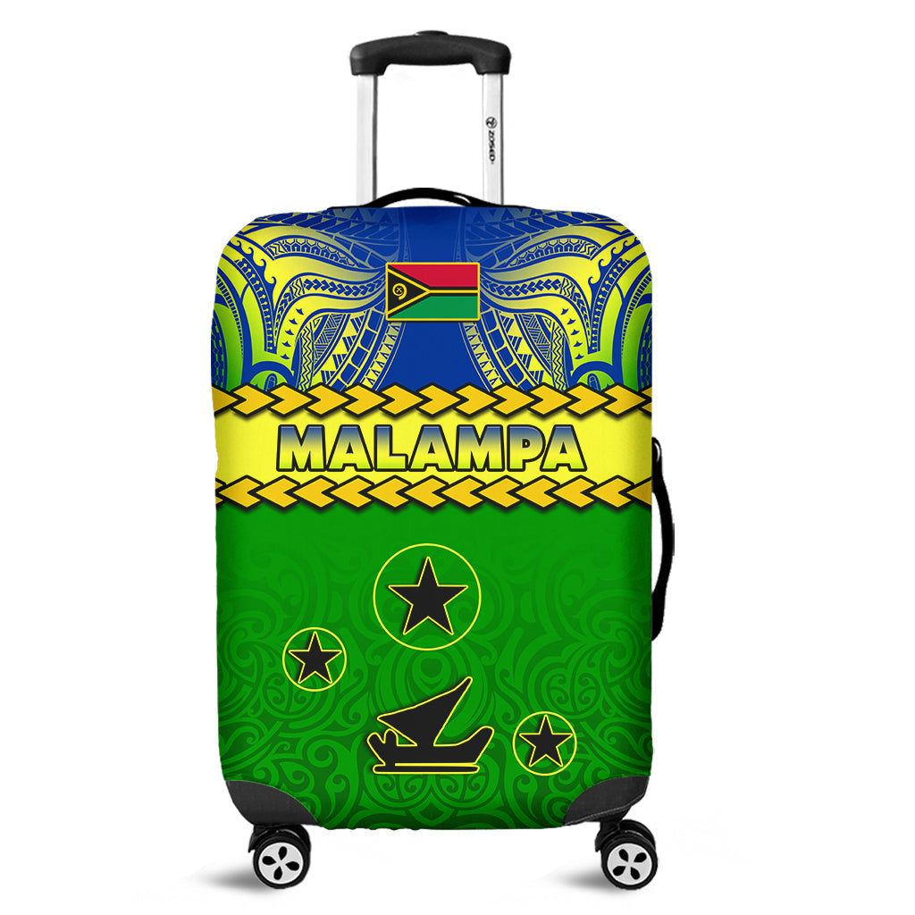 Malampa Province Luggage Cover Vanuatu Pig Tusk Polynesian Flag Style - Wonder Print Shop