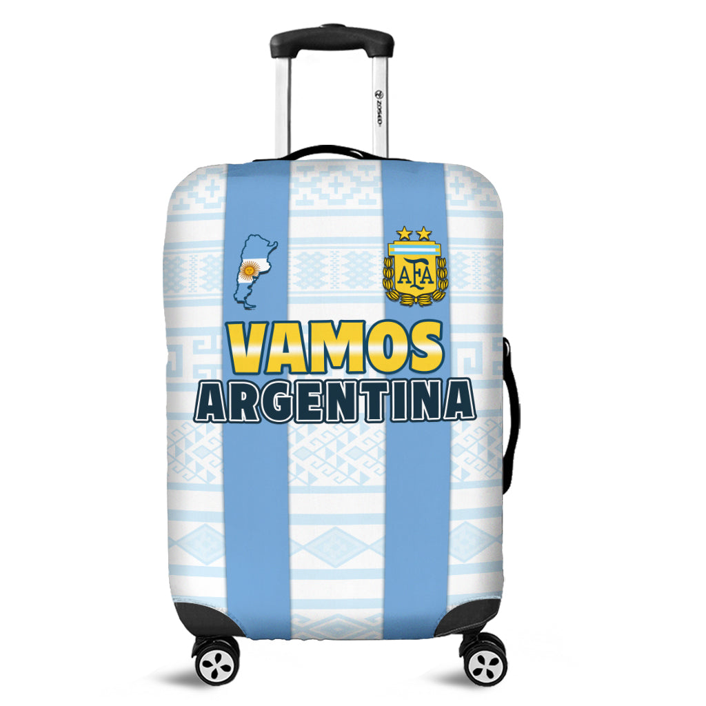 Argentina Football 2022 Combo Luggage Cover And Men Short Vamos La Albiceleste Ver.02 - Wonder Print Shop