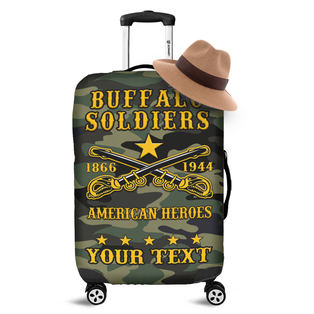 (Custom Personalised) Buffalo Soldiers Luggage Covers Camouflage American Heroes BSMC LT13 - Wonder Print Shop