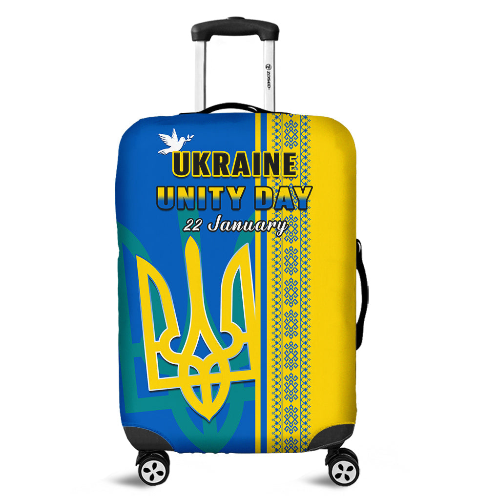 Ukraine Unity Day Luggage Cover Folk Ukrainian Coat Of Arms - Wonder Print Shop
