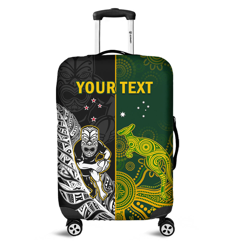 (Custom Personalised) Australia Rugby Mix Aotearoa Rugby Luggage Cover Wallabies All Black Special Version - Wonder Print Shop