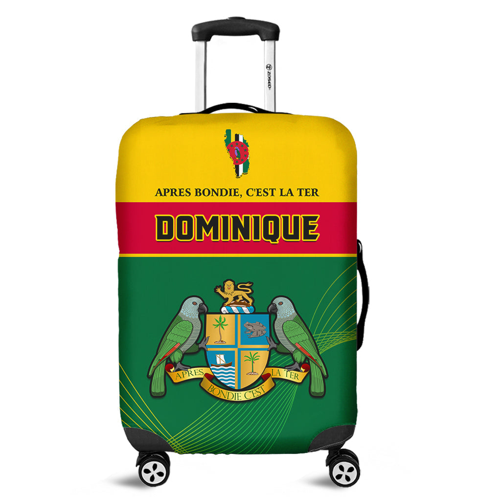 Dominica Luggage Cover Dominican Coat Of Arms With Map - Wonder Print Shop