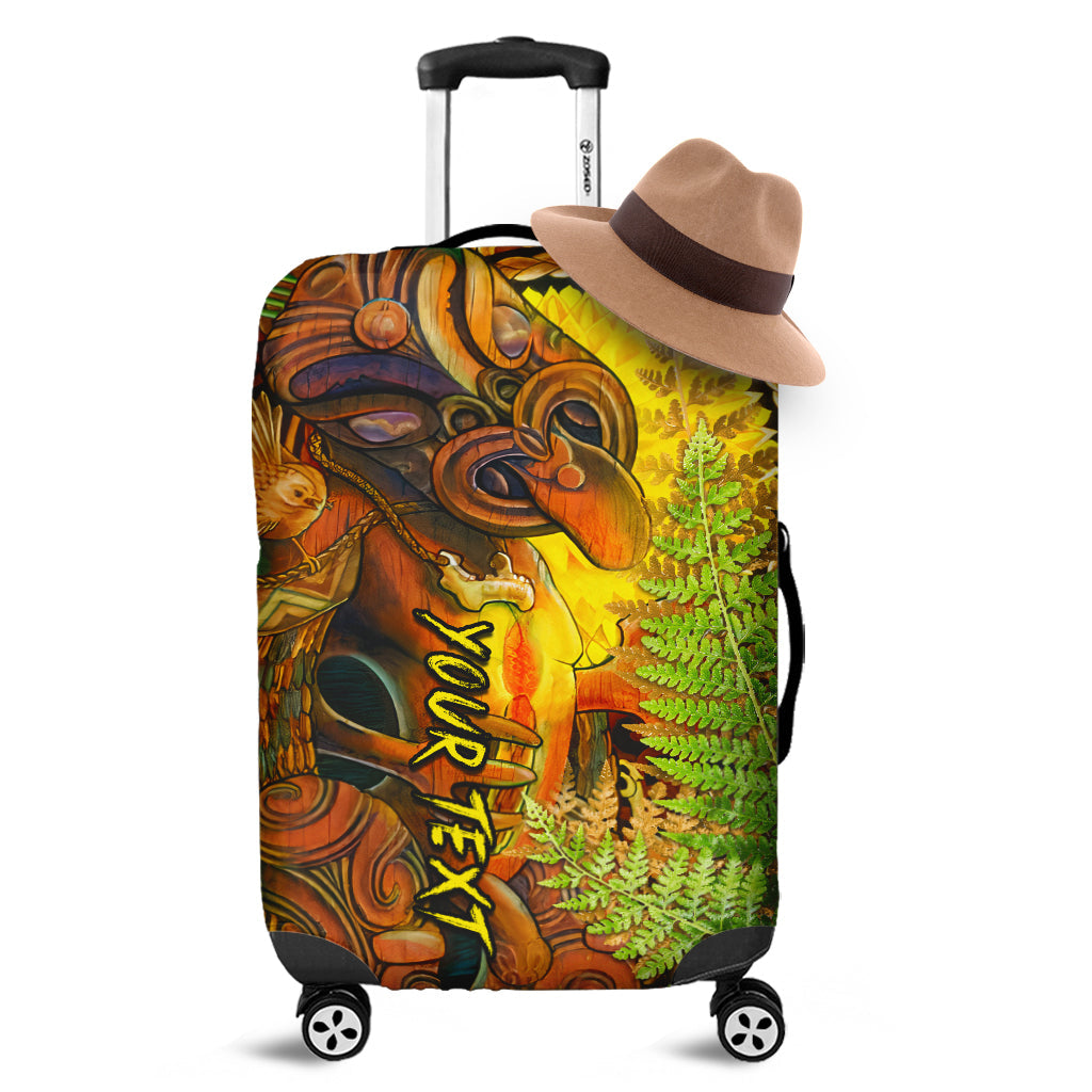 Custom Personalised Hei Tiki Maori Luggage Covers Fern Aotearoa Ta Moko Sun LT13 - Wonder Print Shop