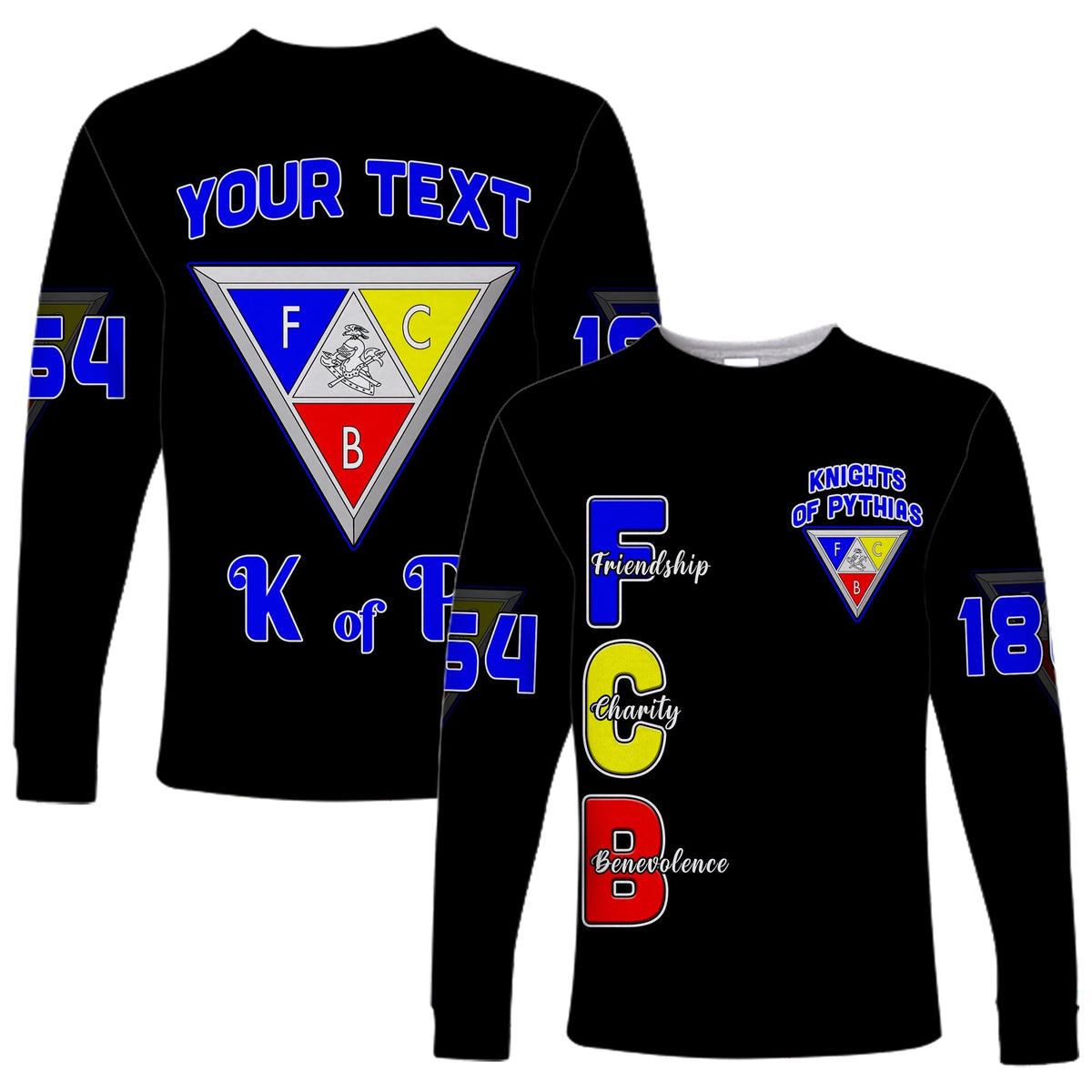 (Custom Personalise) Knights of Pythias Long Sleeve Shirt Since 1864 Simple Style LT13 - Wonder Print Shop