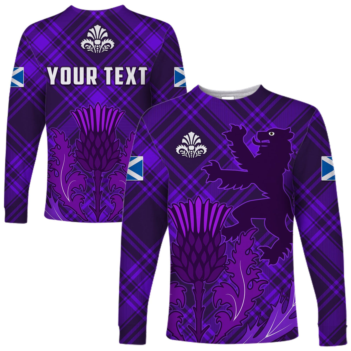 (Custom Personalised) Scotland Long Sleeve Shirt Thistle Scottish Be Unique LT13 - Wonder Print Shop