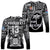 (Custom Text and Number) Fiji Rugby Long Sleeve Shirt Flying Fijians Black Tapa Pattern LT13 - Wonder Print Shop