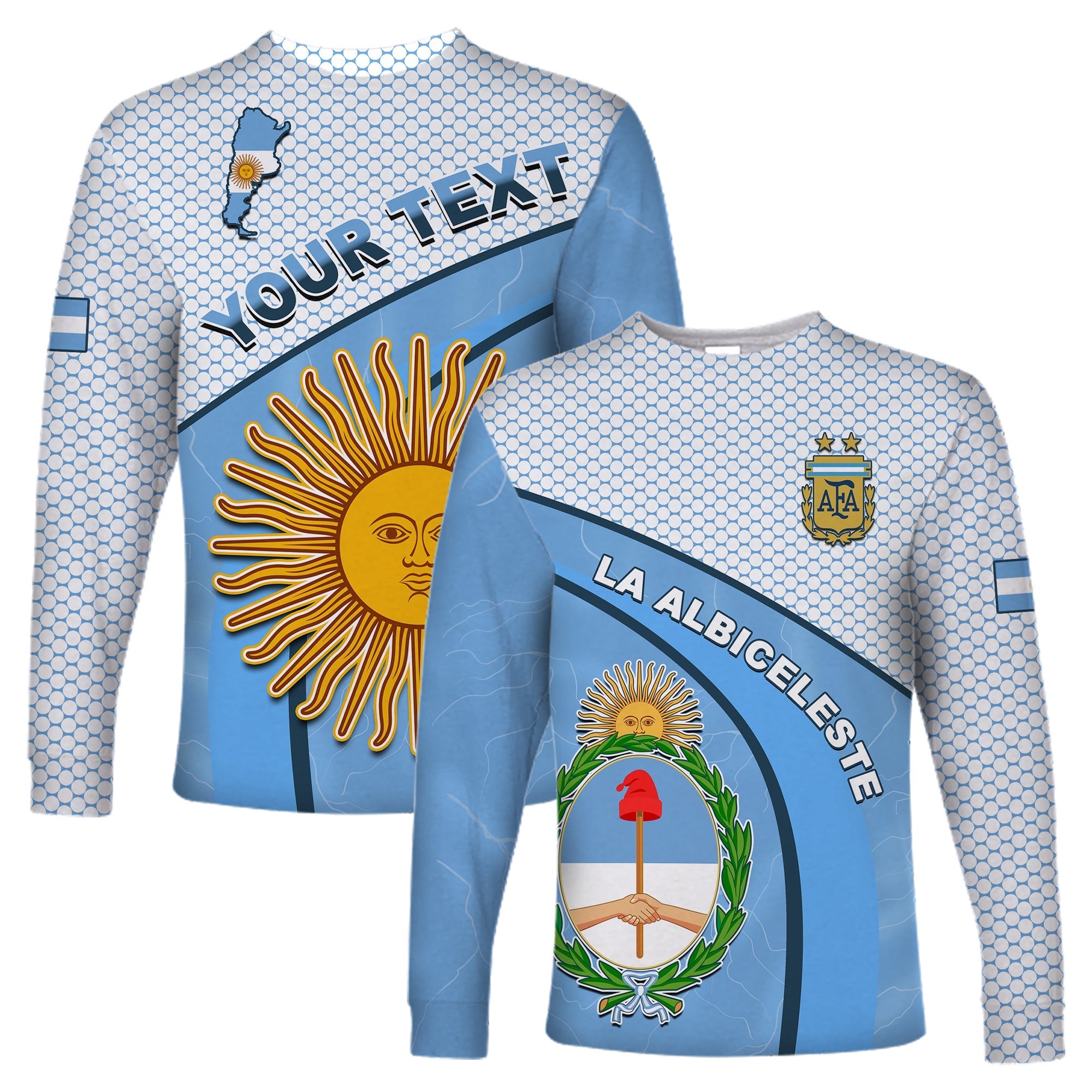 custom-personalised-argentina-football-2022-long-sleeve-shirt-champions-blue-sky-may-sun