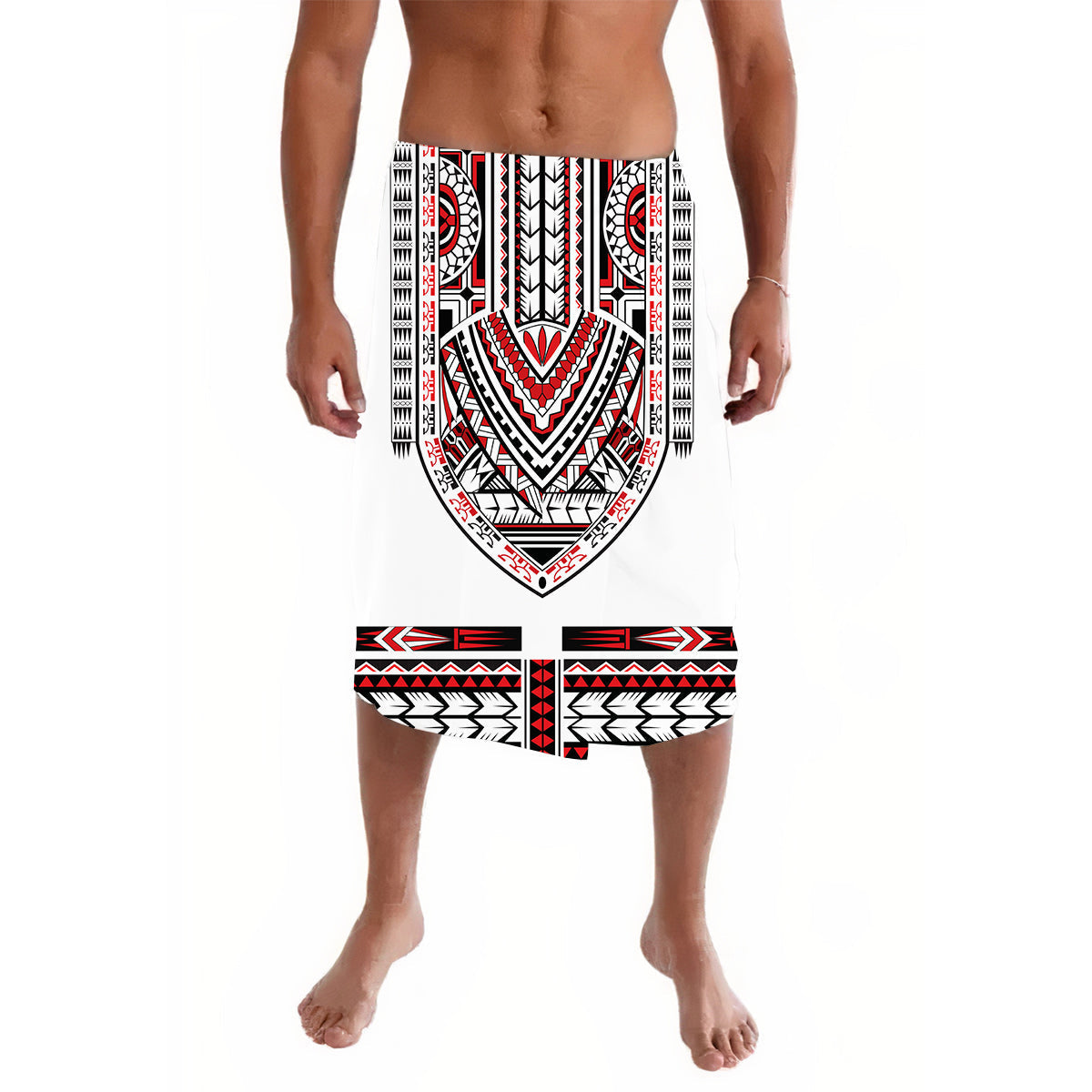 Polynesian Lavalava Dashiki With Polynesian Tattoo Royal Version - Wonder Print Shop