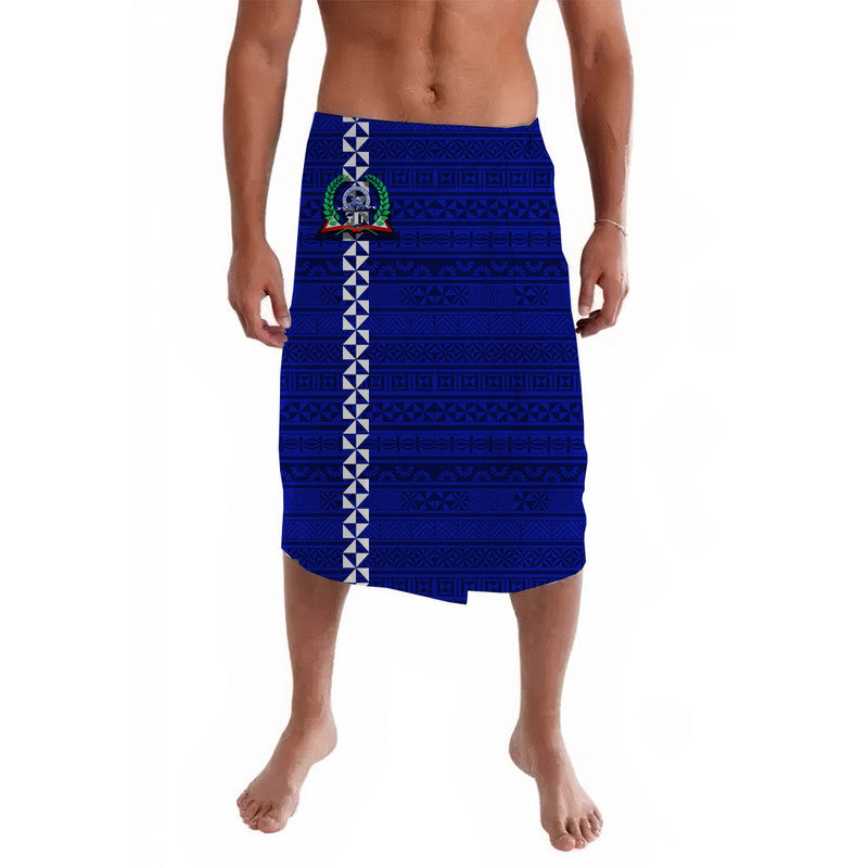 Tonga Tupou Tertiary Institute Lavalava Simple Tongan Style - Blue LT8 - Wonder Print Shop