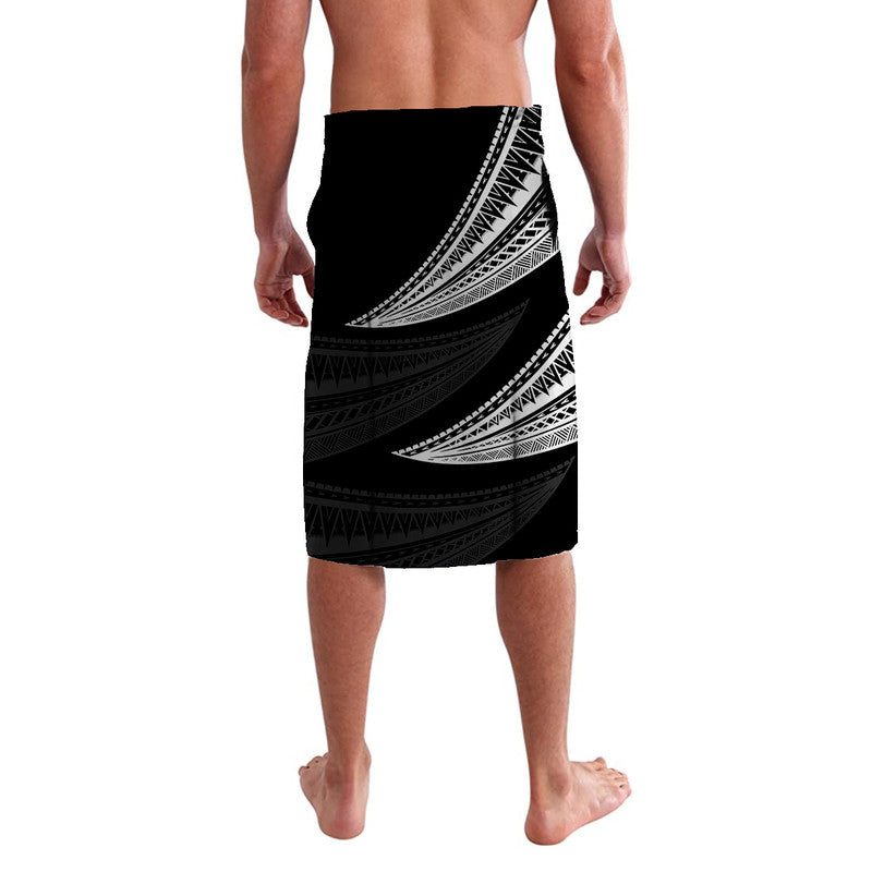 Tonga Lavalava Wave Pattern Alternating White LT8 - Wonder Print Shop
