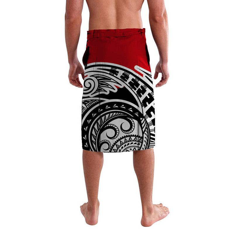 Tonga Lavalava Ethnic Style With Round Black White Pattern LT8 - Wonder Print Shop