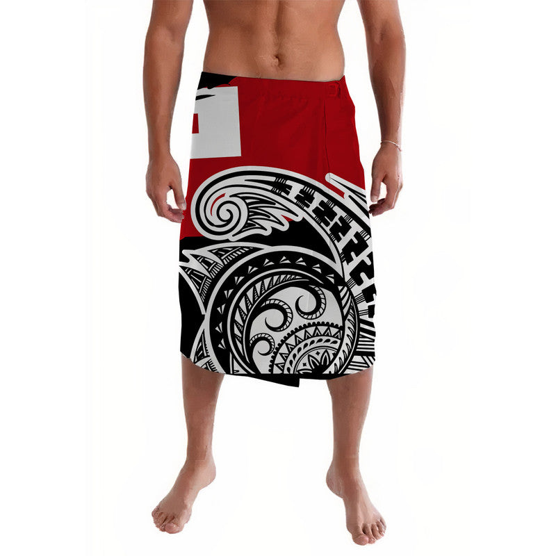 Tonga Lavalava Ethnic Style With Round Black White Pattern LT8 - Wonder Print Shop