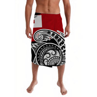 Tonga Lavalava Ethnic Style With Round Black White Pattern LT8 - Wonder Print Shop