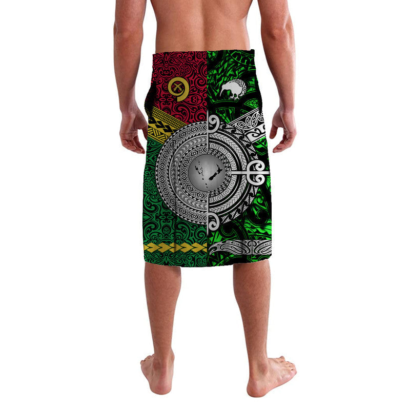 Vanuatu And New Zealand Lavalava Together Green LT8 - Wonder Print Shop