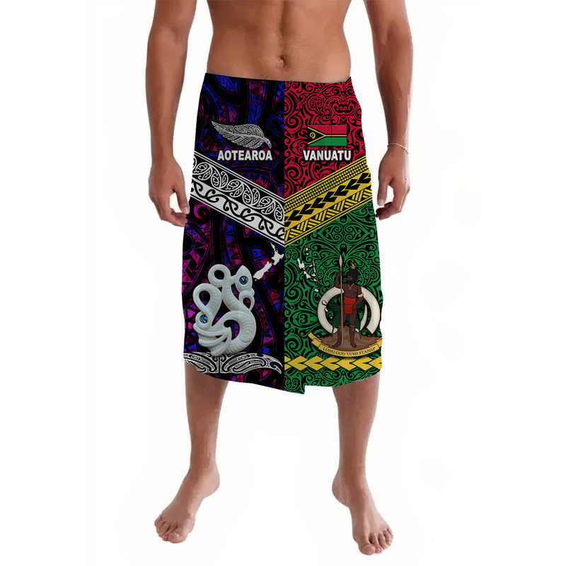 Vanuatu And New Zealand Lavalava Together Purple LT8 - Wonder Print Shop