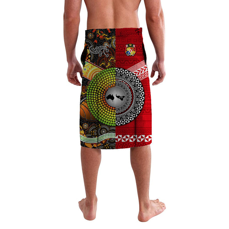 Tonga Ngatu And Australia Aboriginal Lavalava Together LT8 - Wonder Print Shop