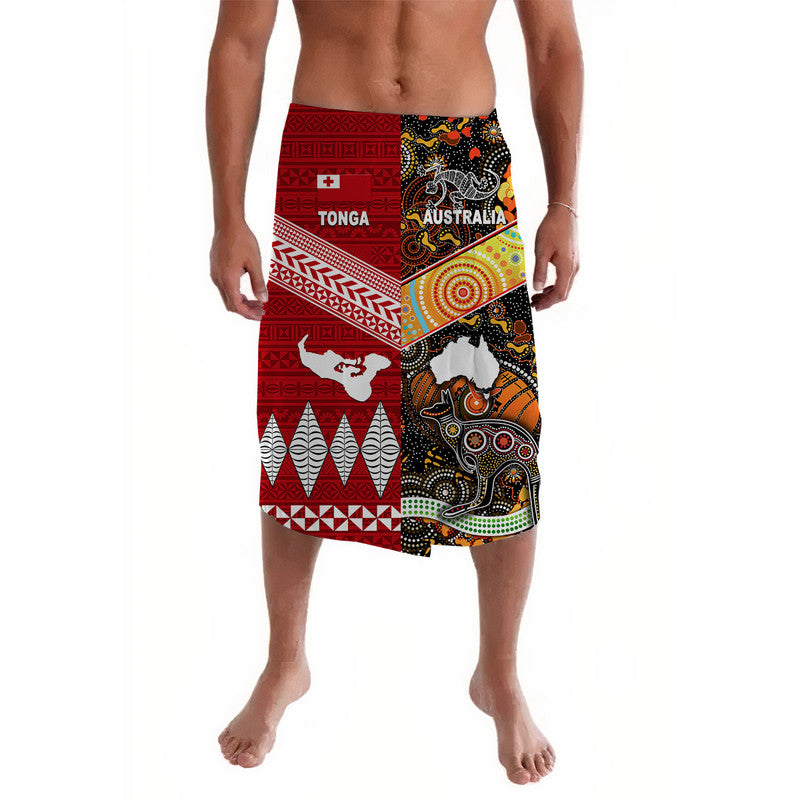 Tonga Ngatu And Australia Aboriginal Lavalava Together LT8 - Wonder Print Shop