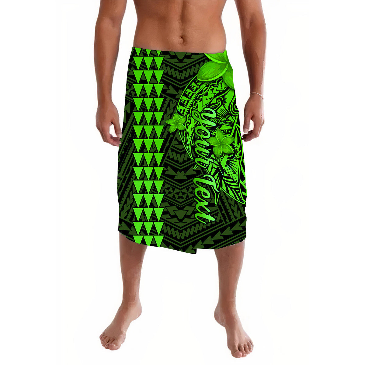 Custom Personalised Hawaii Lavalava Kakau Polynesian Pattern Combine Tropical Flowers Ver.02 - Wonder Print Shop