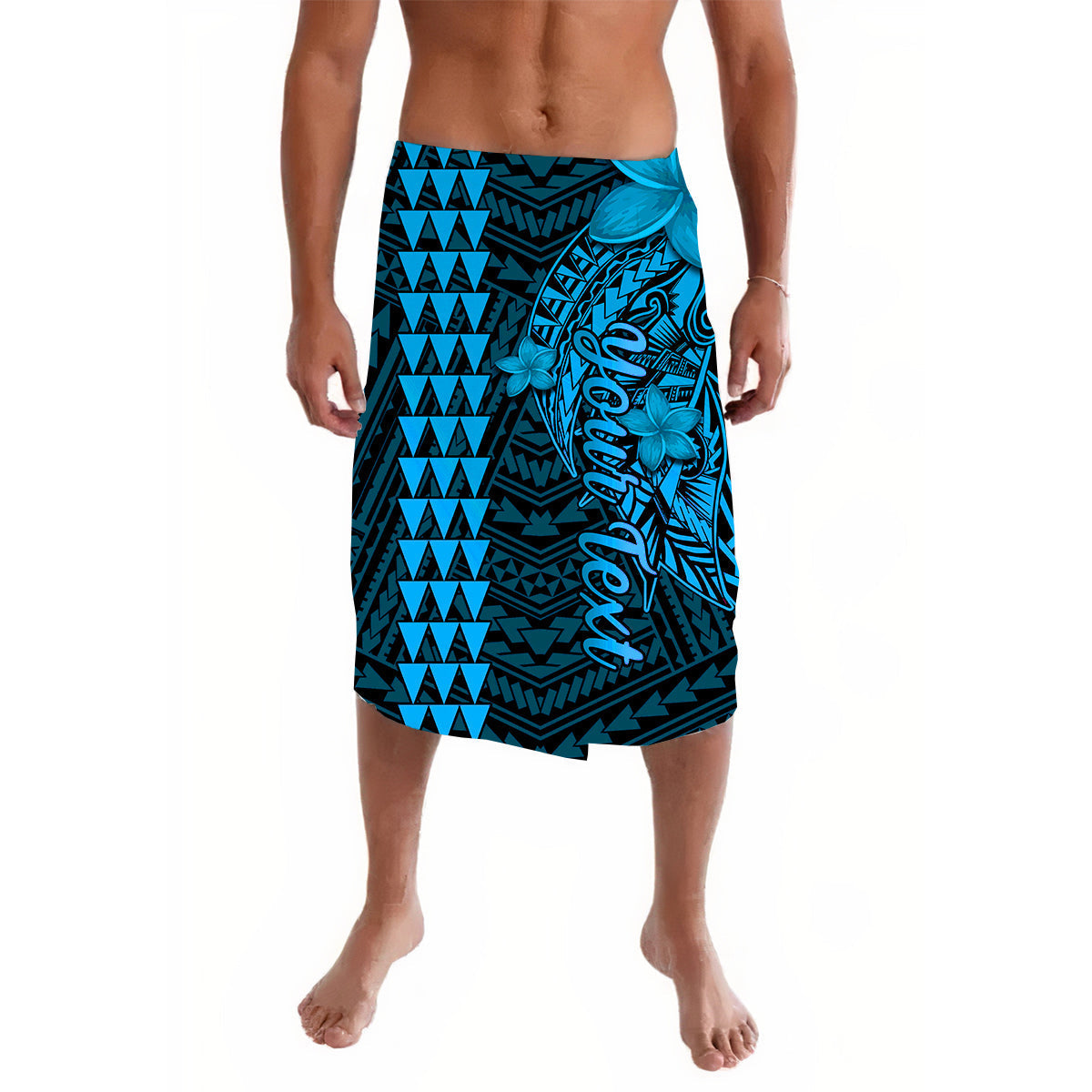 Custom Personalised Hawaii Lavalava Kakau Polynesian Pattern Combine Tropical Flowers Ver.03 - Wonder Print Shop