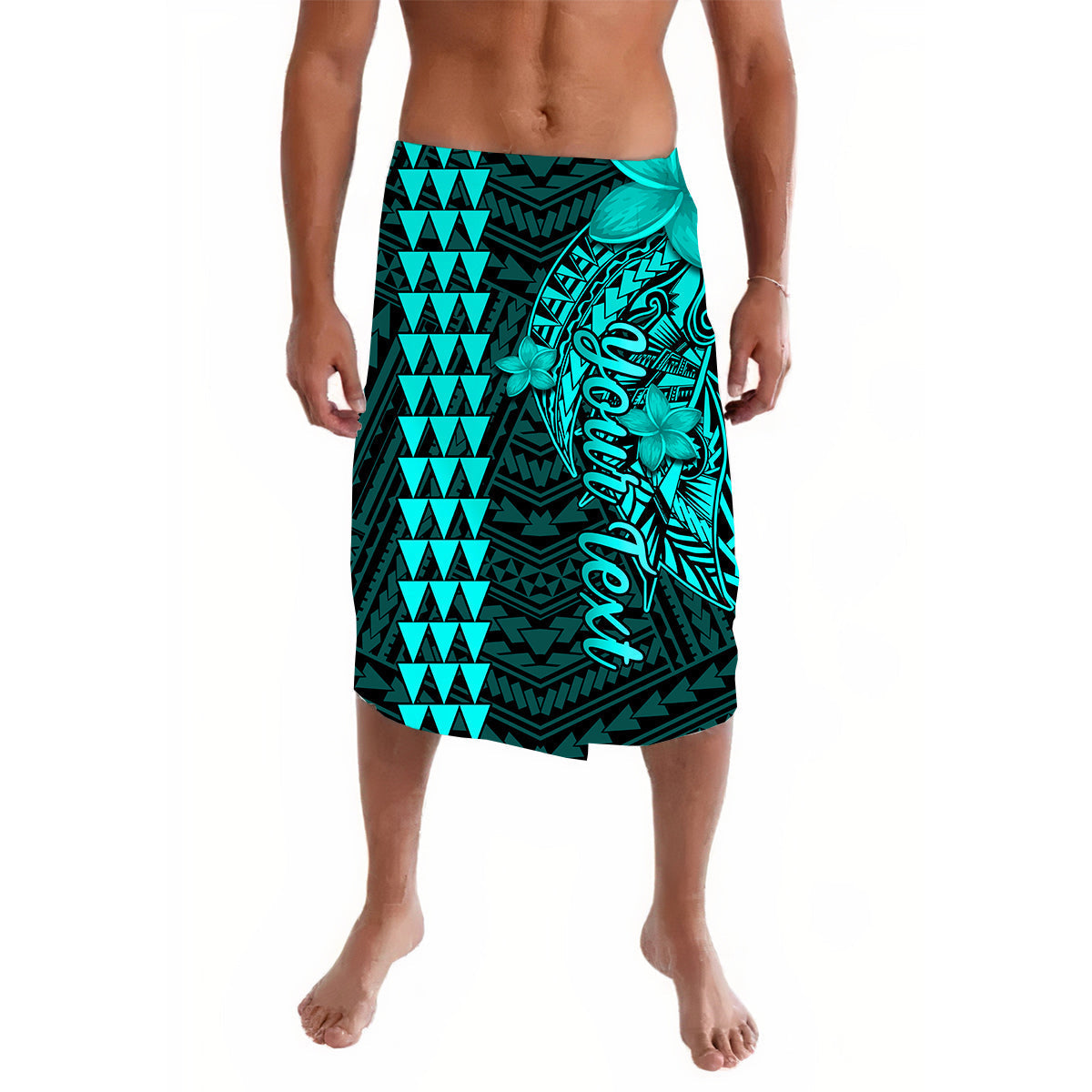Custom Personalised Hawaii Lavalava Kakau Polynesian Pattern Combine Tropical Flowers Ver.04 - Wonder Print Shop