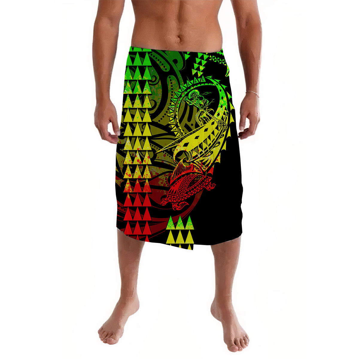Hawaii Polynesian Warrior Kakau Lavalava-Reggage No.2 LT6 - Wonder Print Shop