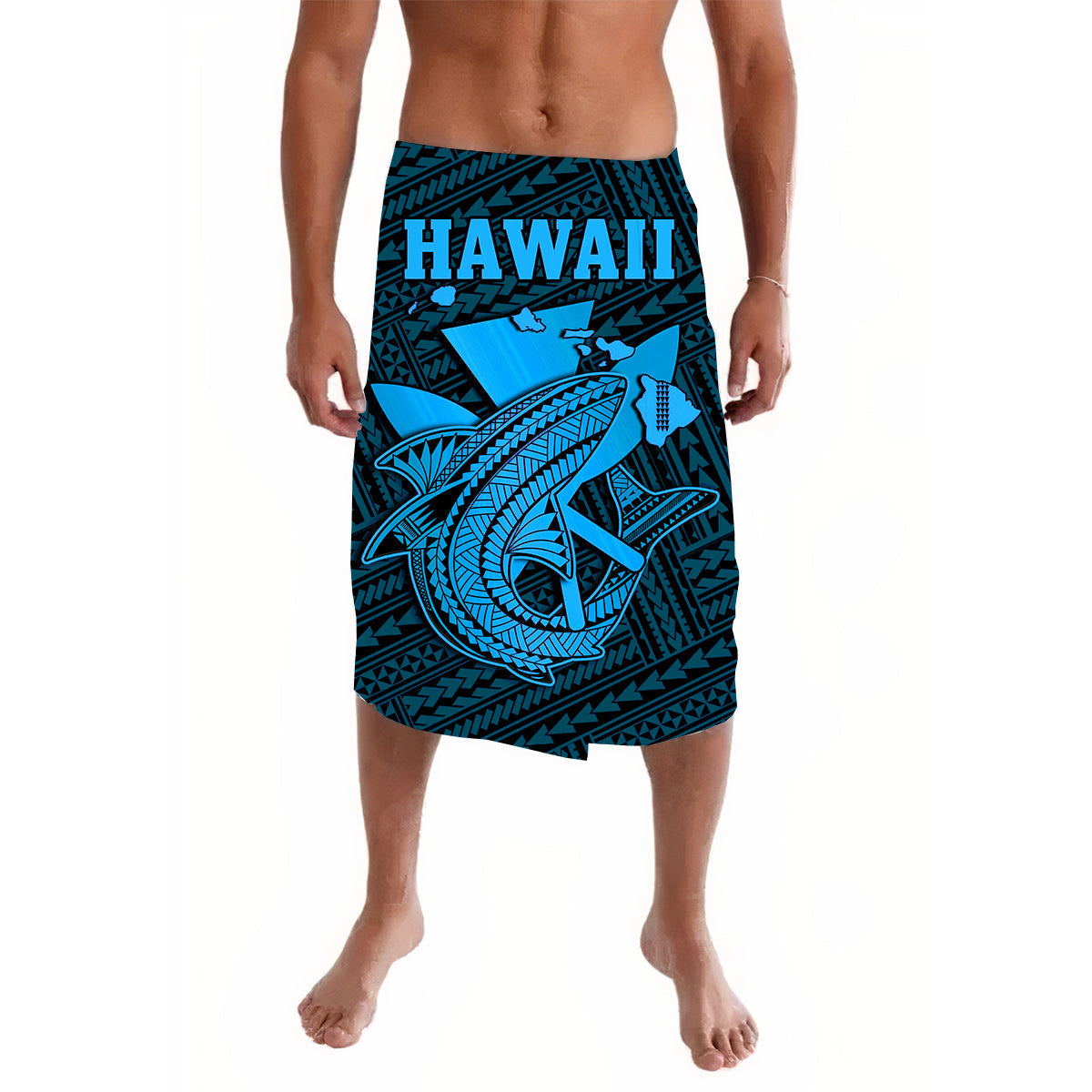 Hawaii Lavalava Kakau Kanaka Maoli Combine Polynesian Shark Ver.03 - Wonder Print Shop