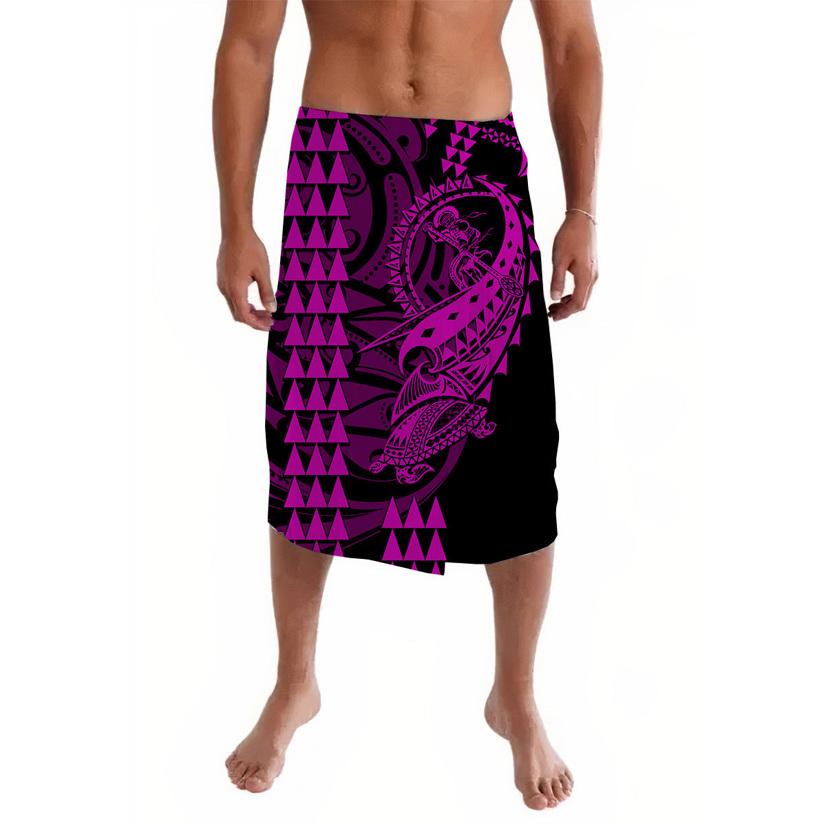 Hawaii Polynesian Warrior Kakau Lavalava-Purple No.2 LT6 - Wonder Print Shop