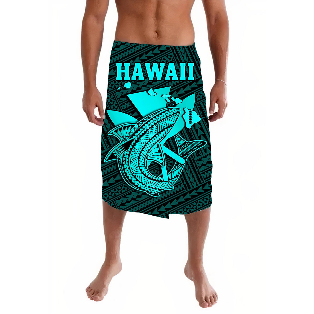 Hawaii Lavalava Kakau Kanaka Maoli Combine Polynesian Shark Ver.04 - Wonder Print Shop